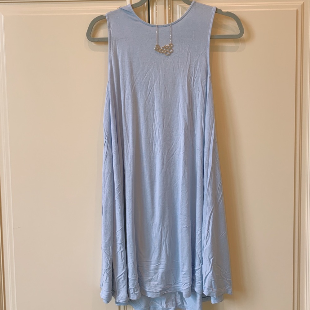 Baby blue flowy sundress